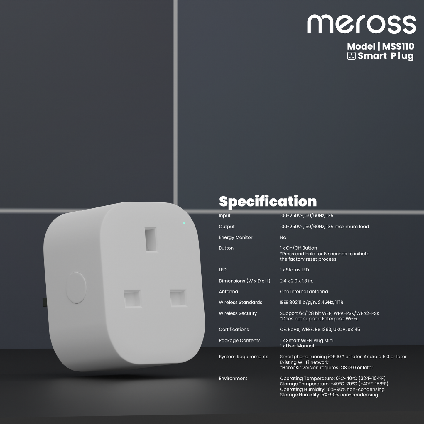 Meross Wifi Smart Plug 智能Wifi插頭 MSS110