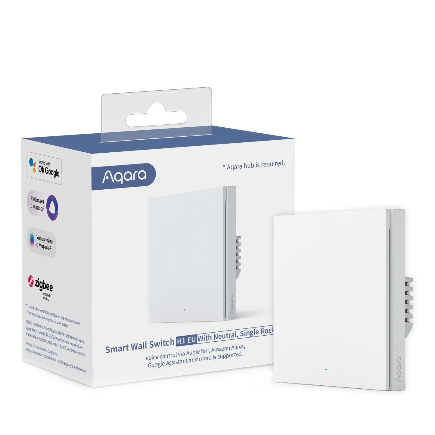 Aqara Smart Wall Switch H1 EU With Neutral 智能牆壁開關 (零火線)[香港行貨]