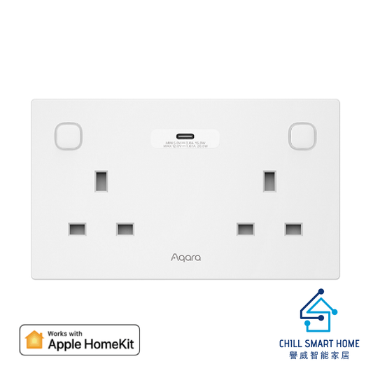 Aqara Wall Outlet H2 UK 智能孖蘇插座 [國際版]