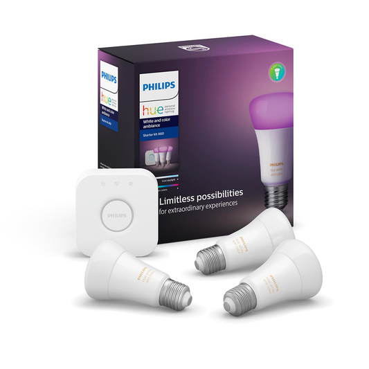 Philips Hue 彩光 E27 智能燈泡入門套裝 (藍牙版)