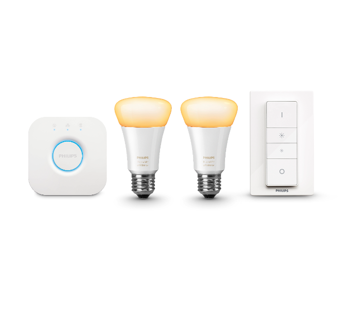 Philips Hue 黃白光 E27 智能燈泡入門套裝 (藍牙版)