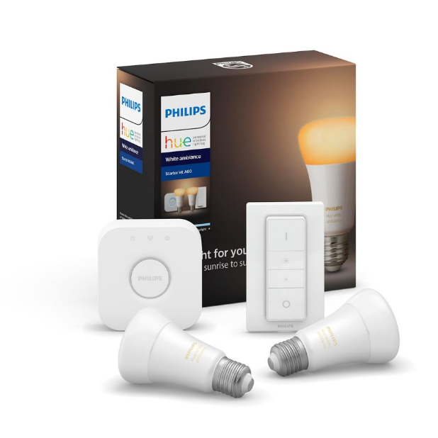 Philips Hue 黃白光 E27 智能燈泡入門套裝 (藍牙版)